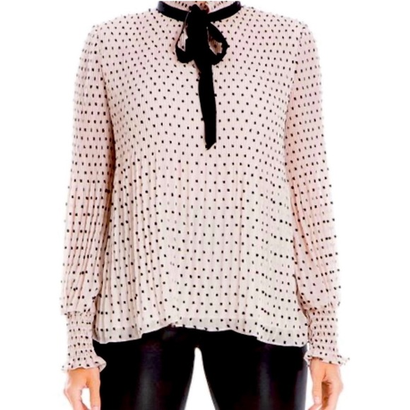 Max Studio Blush Pink Polka Dot Blouse
Ribbon Necktie Size Extra Small - Picture 7 of 7